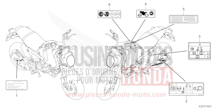 CAUTION LABEL (3FO,4FO,5FO,2ED,ED,U) for MSX GROM A MAT GUNPOWDER BLACK METALLIC (NH436) from 2021